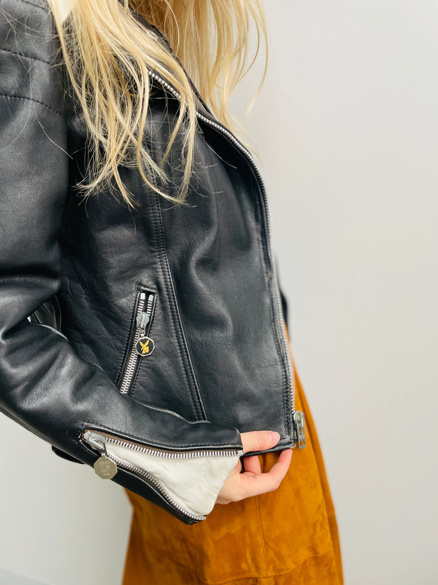 1960s Moto Club Leather Jacket Small