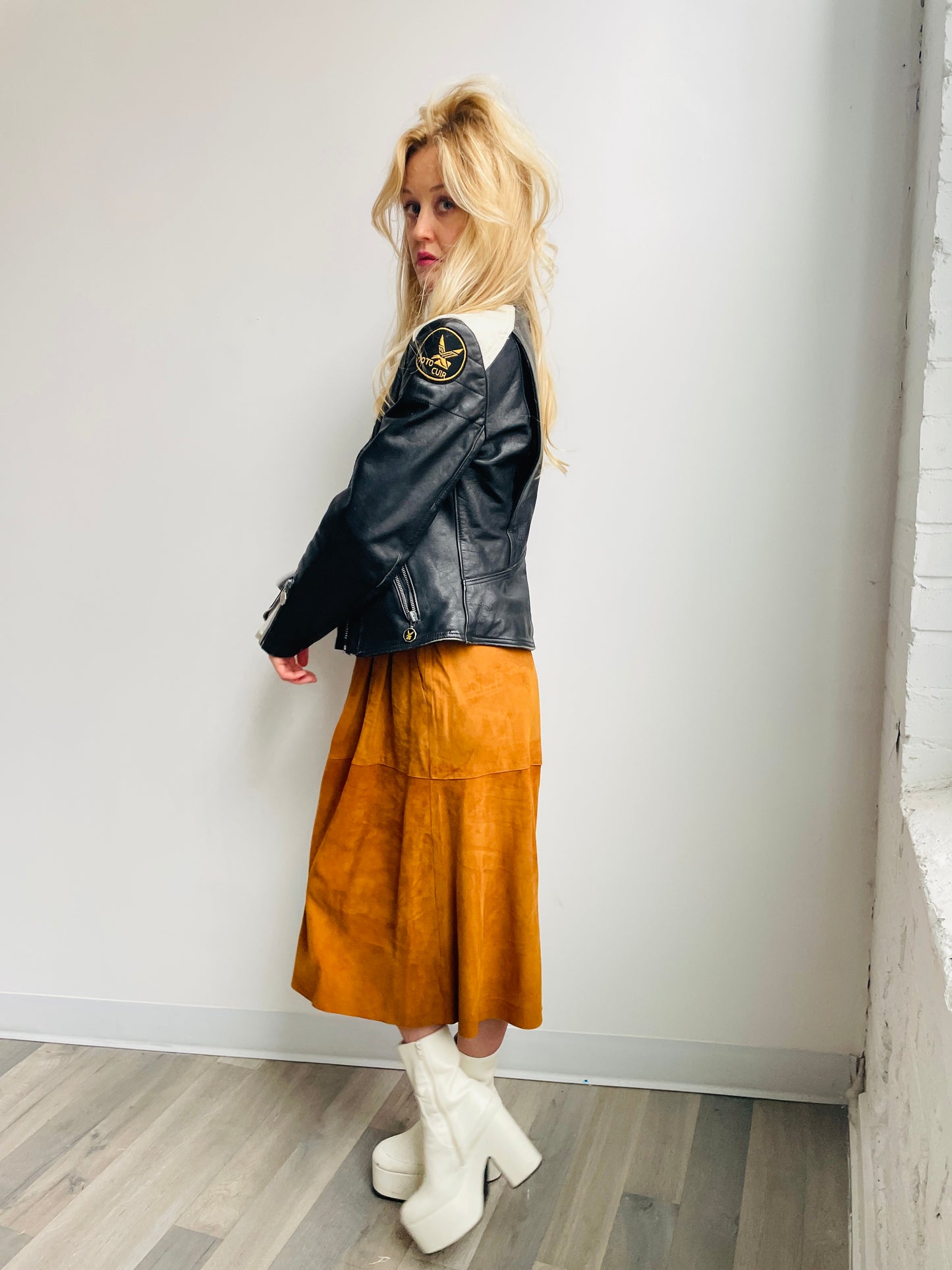 1960s Moto Club Leather Jacket Small