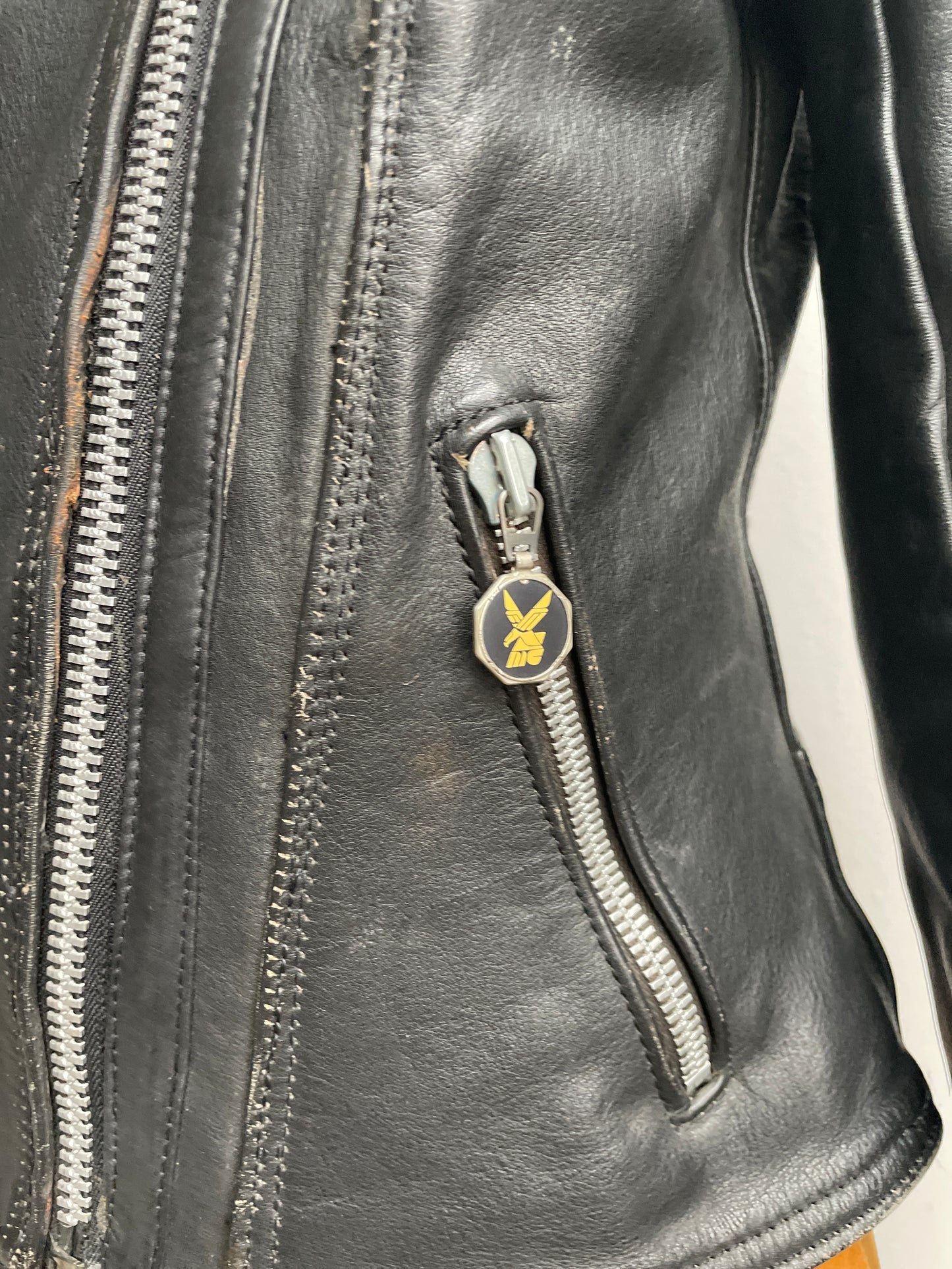 1960s Moto Club Leather Jacket Small