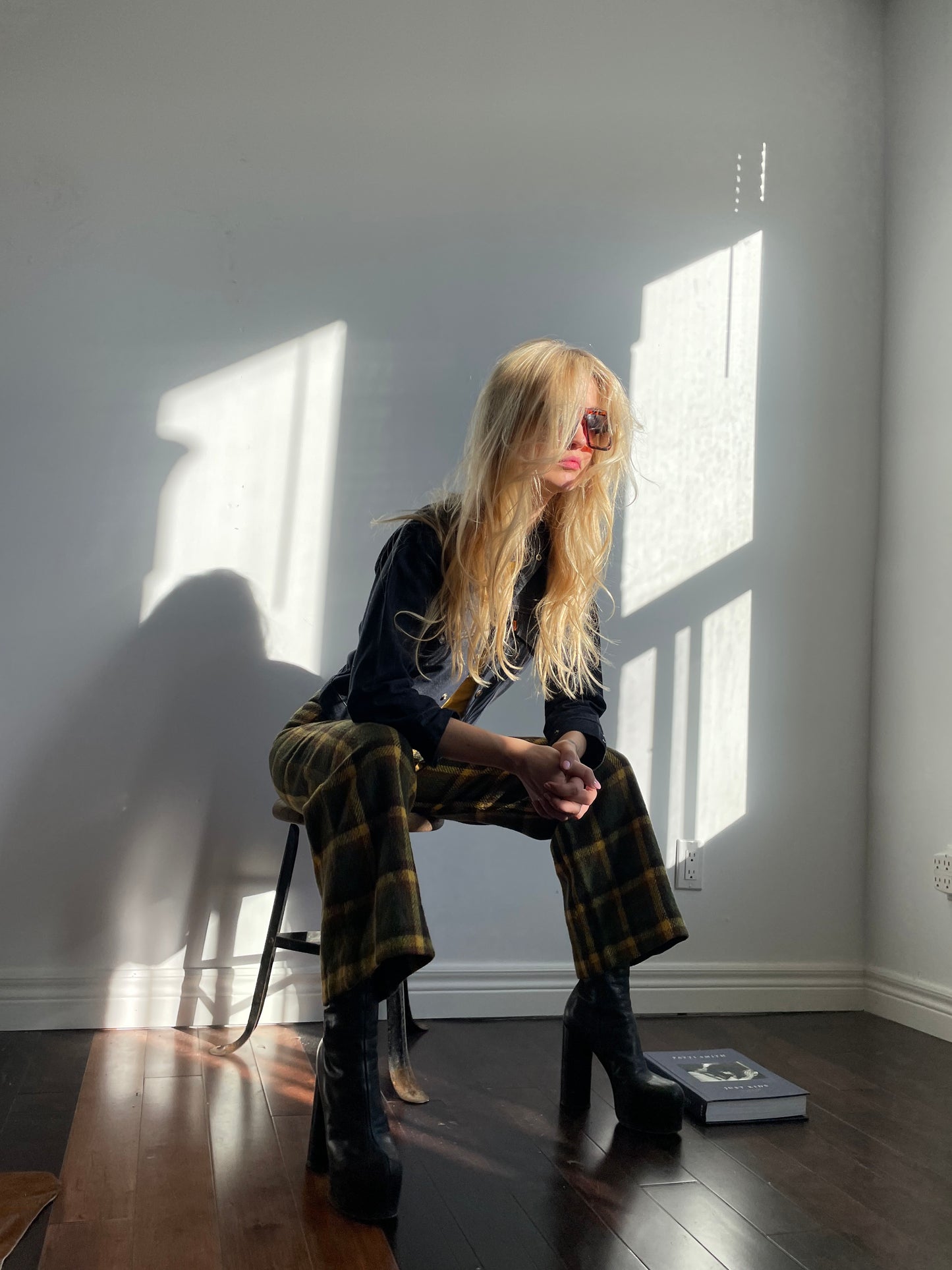 1970s Plaid Trousers Small