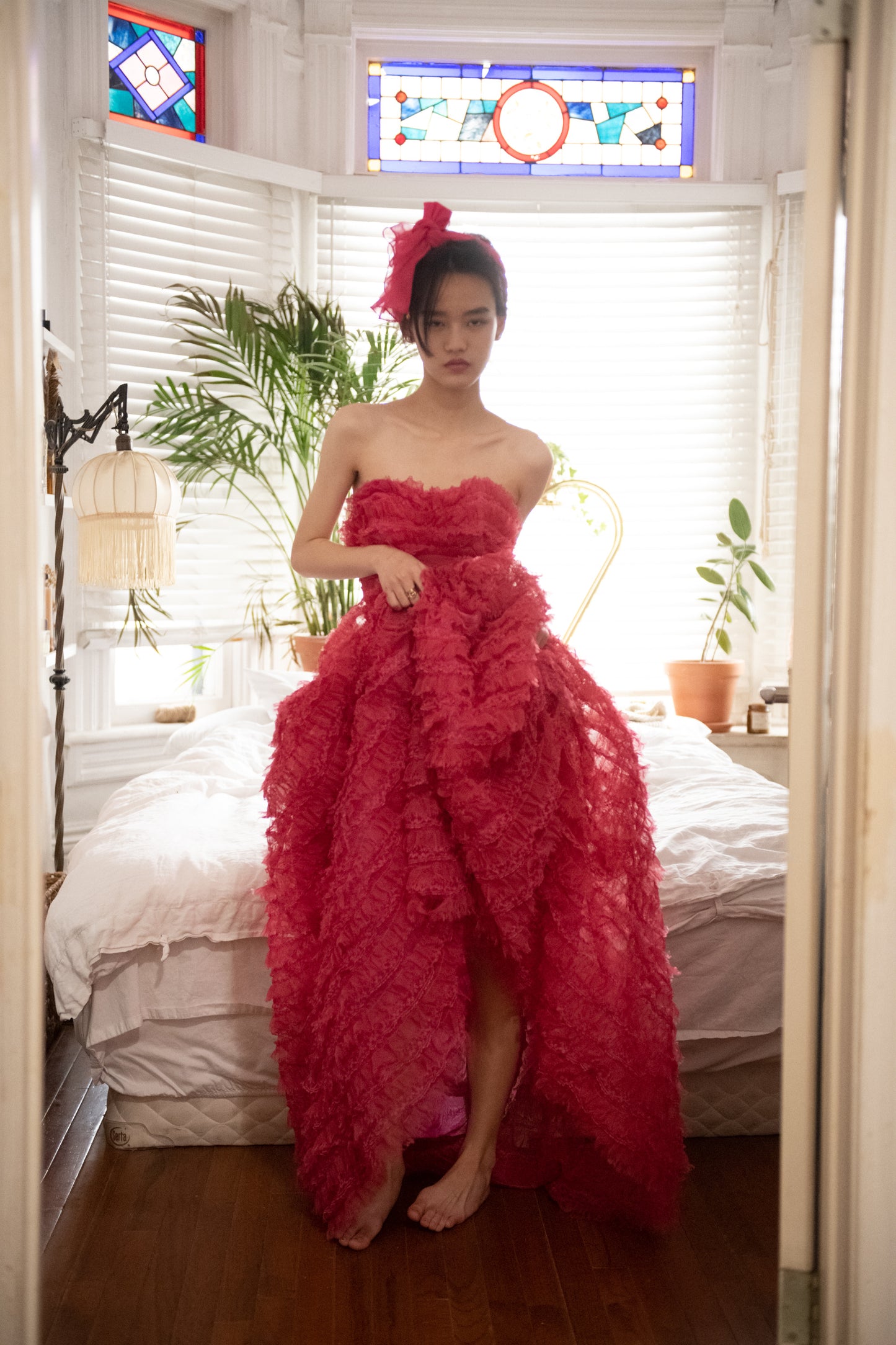 1950s Cherry Red Gown XXSmall