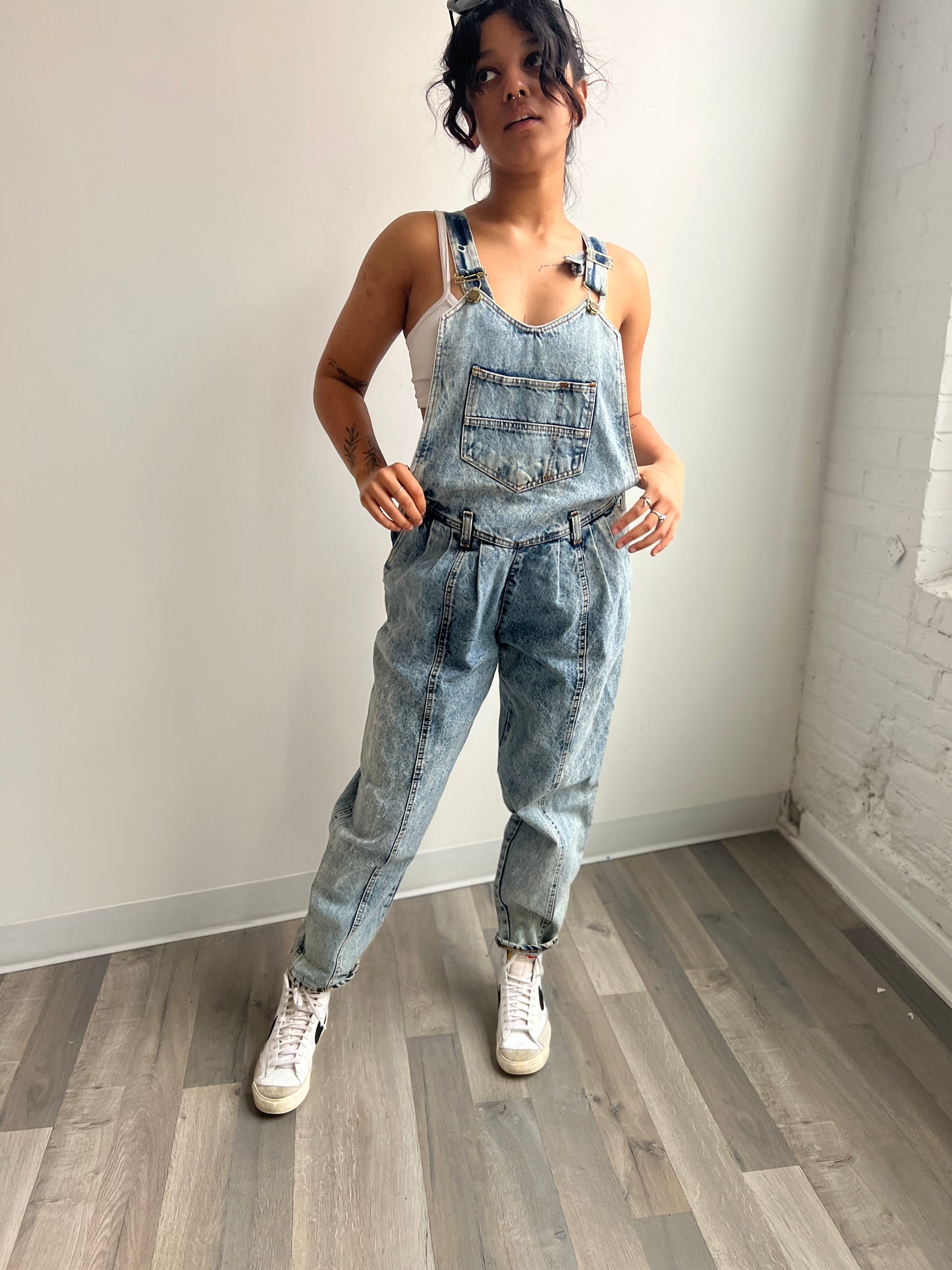 1980s Dungarees Overalls Blue Denim Medium