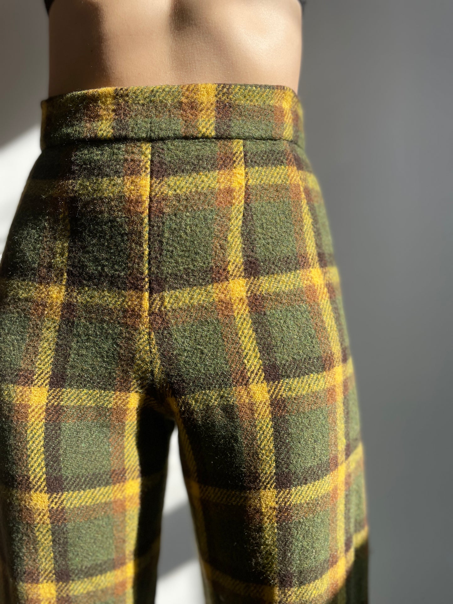1970s Plaid Trousers Small